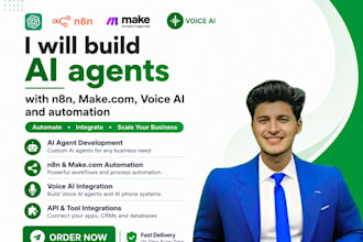 build ai agents with n8n, make, voice ai and automation