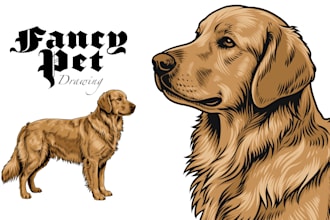 create a premium pet illustration for luxury pet owners