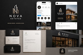 design modern logo for real estate, wellness, tech and e commerce brand