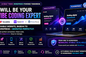 be your vibe coding expert lovable website app base44 migrate to wordpress