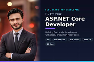 develop a full stack web application using aspdotnet core