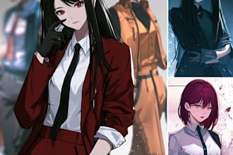 draw a stylish anime character portrait or avatar