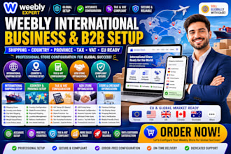 setup weebly international business eu b2b shipping country province tax vat