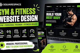 design squarespace gym website personal trainer website fitness brand website