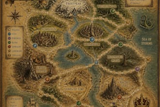 create fantasy, retro and vintage maps for board games