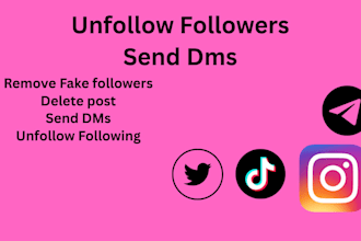 instagram and twitter unfollow and dm  management