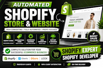 build an automated shopify store and website
