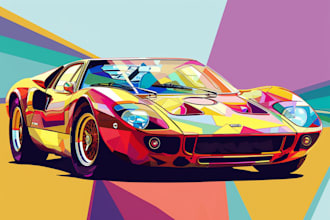create you car wpap pop art