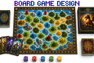 design board game card game art tabletop game artwork card box mockup rulebook
