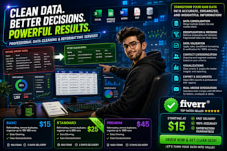 perform data reformatting, verification and cleaning