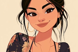 drawing a cartoon disney portrait