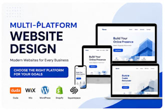 duda website design wix wordpress squarespace shopify website development