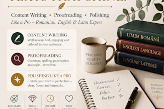 do content writing, text analysis, scientific text production