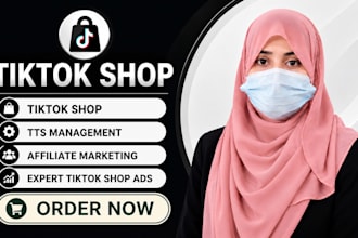 manage your tiktok shop, product listing, ads and affiliate marketing