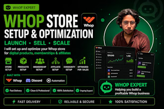 set up and optimize your whop store for digital products, memberships and