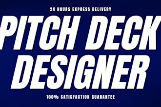 design professional pitch deck, powerpoint, google slides and canva presentation