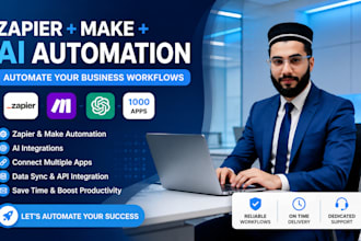 automate your business processes using zapier make  workflow