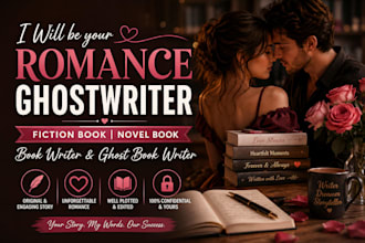 be your romance ghostwriter fiction book novel book writer and ghost book writer