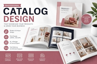 design product catalog canva brochure magazine sales sheet lookbook