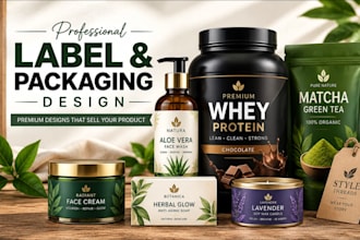 german product label luxury food supplement label bottle label design 3d mockup
