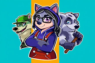 design cute mascot and cartoon character logo