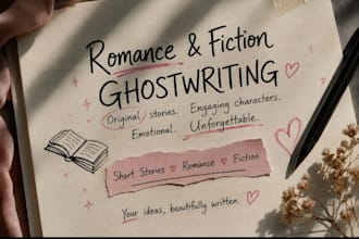 ghostwrite engaging romance and fictional stories for you