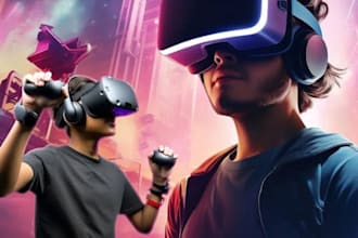 develop 3d VR game, VR unity game, 3d metaverse game, multiplayer game, p2e game