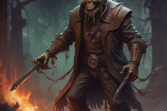write a creepy and mysterious fantasy horror tale