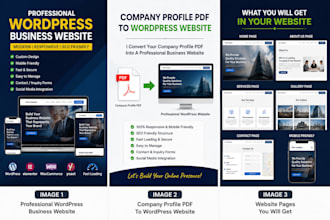 convert your company PDF into a professional wordpress website