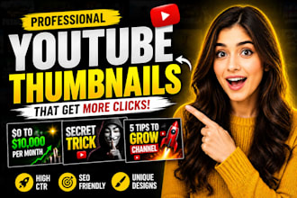 design high CTR youtube thumbnails to grow your channel views