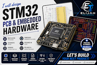 design stm32 pcb, embedded hardware, multilayer pcb, schematic and kicad