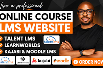 setup online course on talentlms, moodle, learnworlds, h5p, learndash, kajabi