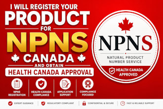 register your product for npns canada and obtain health canada approval