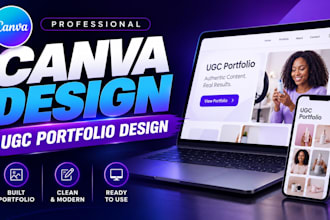 canva website ugc portfolio canva brochure canva redesign ebook design