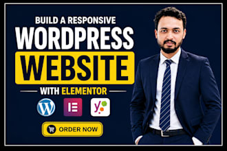 build a responsive wordpress website with elementor