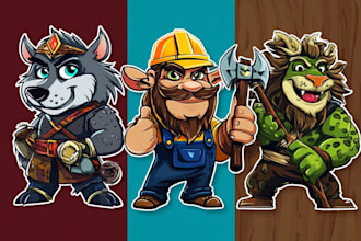 design highly attractive mascot cartoon logo design
