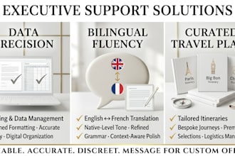 deliver expert typing, translation, and concierge services
