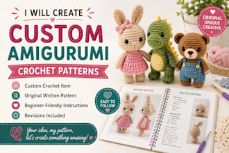 design professional amigurumi crochet patterns