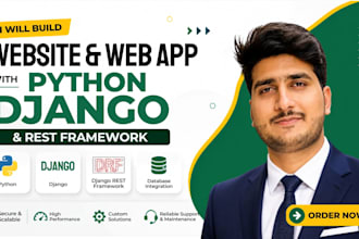build a website or web app with python django and rest framework