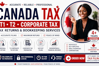 canadian tax return t1 t2 corporate tax filing and bookkeeping