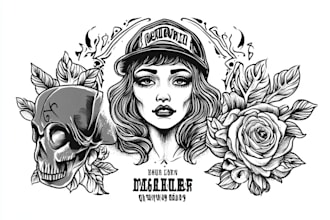 create a clean symbolic tattoo design from your concept