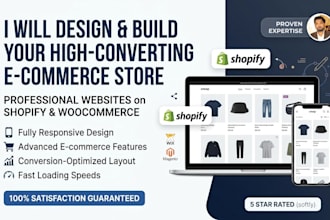 design or redesign responsive shopify and wordpress website