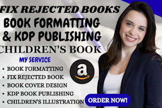 fix rejected book children book resizing add book bleed and reformat for amazon