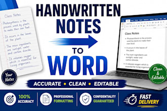 convert handwritten notes into editable word documents