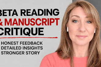 beta read and critique your fiction and nonfiction manuscript