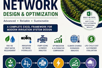 develop a climate resilient irrigation network excel model
