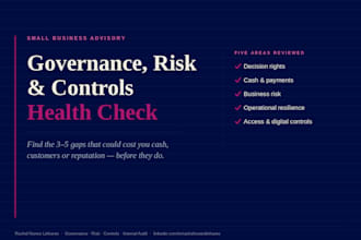 run a governance, risk and controls health check for your small business
