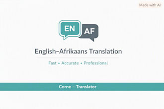 translate any english afrikaans content accurately and fast