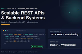 build scalable rest api and backend with nodejs express nestjs