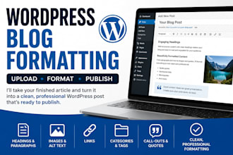 upload and format your blog posts in wordpress